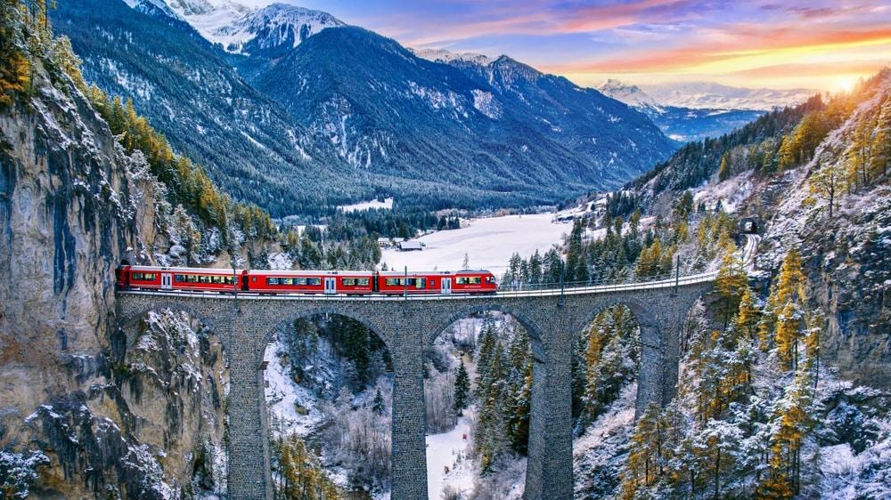 Roter Zug des Bernina