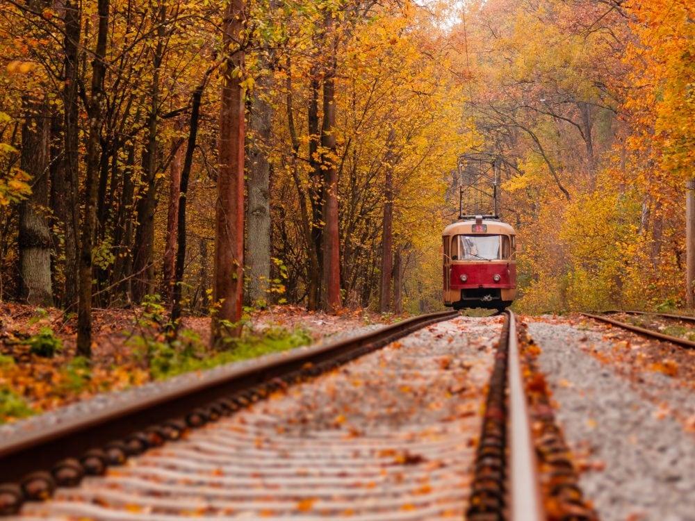 Zugreisen im Herbst