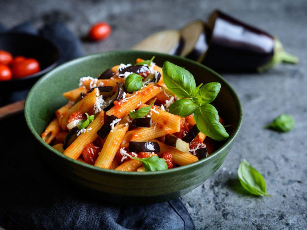 Ein Teller Pasta alla Norma