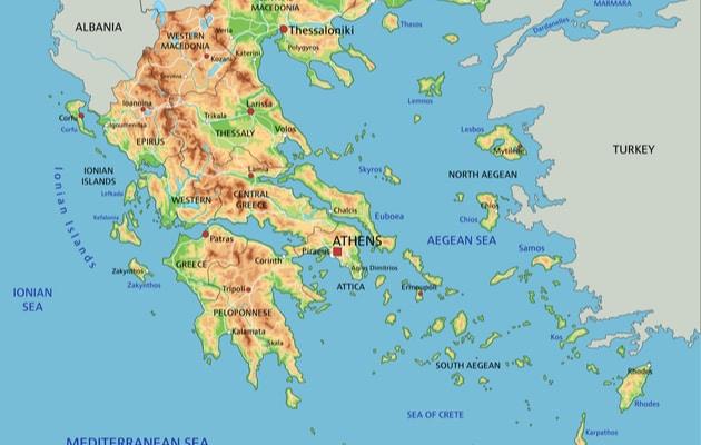 Karte der griechischen Inseln