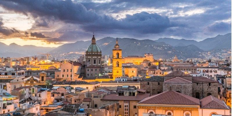 Palermo Aussicht auf die Dächer