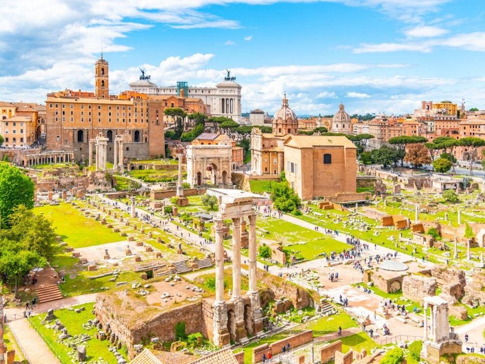 Das Forum Romanum aus der Vogelperspektive