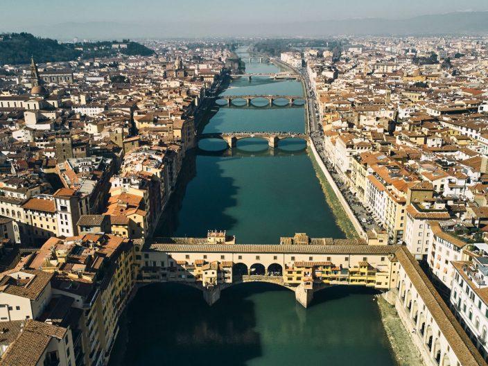 Ponte Vecchio in Florenz, Sicht von oben