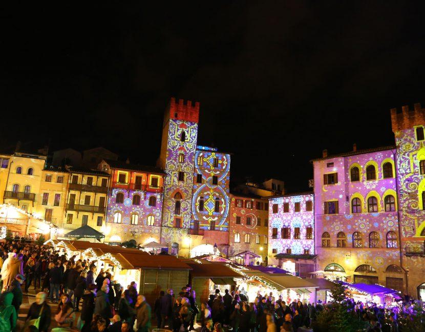 Arezzo Stadt des Weihnachtsmarktes